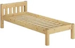 Erst-Holz Einzelbett Massivholz-Bett Kiefer natur 90x200 Futonbett Bettrahmen