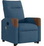 vidaXL Massagesessel mit Aufstehhilfe Blau Stoff