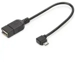 ASSMANN DIGITUS USB 2.0 Adapterkabel, OTG, Typ micro B - A St/Bu,0.15m