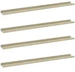 vidaXL Wandregale 4 Stk. Wei&szlig; und Sonoma-Eiche 100x9x3 cm