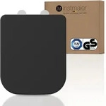 Helma Duroplast WC-Sitz BLACK, E-Form, mit Absenkautomatik und Schnellverschluss