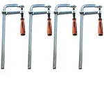 Vago-Tools 4 St&uuml;ck Profi Ganzstahl Schraubzwinge 250 x 120 mm