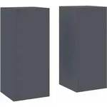 vidaXL Pflanzenst&auml;nder 2 pcs Anthrazit 24 x 24 x 55 cm Stahl