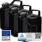 BW&reg; Kraftstoffkanister Metall Benzinkanister 3x 5 Liter mit Schraubverschluss -