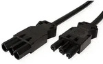 BACHMANN Ger&auml;teverl&auml;ngerung GST18-3 Stecker/Kupplung, Halogenfrei, schwarz, 2 m