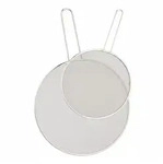 Relaxdays Spritzschutz f&uuml;r Pfannen, 2er Set, rostfreier Edelstahl, mit 25 & 33 cm