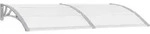 vidaXL T&uuml;rvordach Grau und Transparent 200x75 cm PC