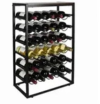 Relaxdays Weinregal, 30 Flaschen, Industrial, HBT: 88 x 59 x 30 cm, Weinhalter