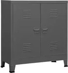 vidaXL Aufbewahrungstruhe Industrial Anthrazit 90x40x100 cm Stahl