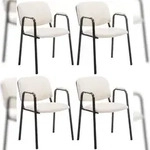 CLP 4er Set Stapelst&uuml;hle Ken Pro Kunstleder creme
