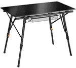 TecTake GmbH tectake Aluminium tisch Tina faltbar h&ouml;henverstellbar schwarz -...