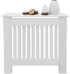 ECD Germany Heizk&ouml;rperverkleidung Landhausstil 78x19x82 cm Wei&szlig;, MDF lackiert,
