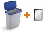 Durable Abfalleimer DURABIN 60 VEH2023007 Klappdeckel blau +Rahmen