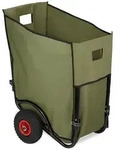 Relaxdays Laubwagen, gro&szlig;er Gartentrolley, klappbare Laubkarre f&uuml;r den Garten, 2