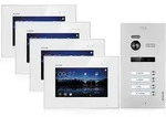 Balter Home Video T&uuml;rsprechanlage f&uuml;r 4 Familienhaus, 4x Monitore, Balter EVO
