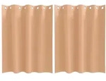 vidaXL Verdunkelungs-Vorh&auml;nge mit Ringen 2 pcs Hellbraun 140 x 140 cm