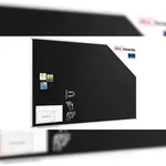 ALLboards Schwarze magnetische Kreidetafel 180x120 cm, Alurahmen