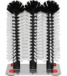 DELFIN GL&Auml;SERSP&Uuml;LB&Uuml;RSTENGARNITUR - 3 x 25 cm - Metallbodenplatten