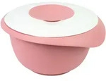 Westmark R&uuml;hrsch&uuml;ssel mit zweigeteiltem Deckel, 2,5 l, rosa/wei&szlig;, 3153227P