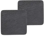 Villeroy & Boch Manufacture Rock Servierplatten Set 2-teilig quadratisch schwarz