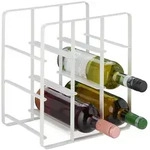 Relaxdays Weinregal, 9 Flaschen, Eisen pulverbeschichtet, Weinhalter stehend,...