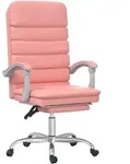 vidaXL B&uuml;rostuhl mit Massagefunktion Rosa Kunstleder