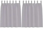 vidaXL Verdunkelungs-Vorh&auml;nge mit Ringen 2 pcs Metallic Grau
