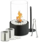Relaxdays Tischkamin, Bioethanol Kamin, indoor & outdoor, HxD: 26,5 x 16 cm,