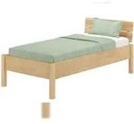 Erst-Holz Metallfreies Einzelbett Eschenholz mit Rost 100x200 Holzbett...