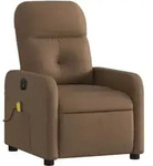 vidaXL Massagesessel Elektrisch Braun Stoff