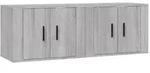 vidaXL TV-Wandschr&auml;nke 2 Stk. Grau Sonoma 57x34,5x40 cm