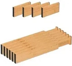 Relaxdays Schubladentrenner, 10 tlg. Set, verstellbare L&auml;nge von 34 bis 44 cm,