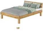 Erst-Holz Zeitloses Ehebett Doppelbett Holzbett 160x200 Eiche massiv ge&ouml;lt