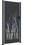 vidaXL Gartentor Anthrazit 105x205 cm Stahl Gras-Design