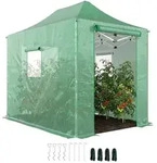 Outsunny-Pop Up Gew&auml;chshaus-295L x 200B x 270H cm-Gr&uuml;n