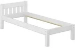 Erst-Holz Wei&szlig;es Futonbett Einzelbett 100x200 Massivholzbett Kiefer Bettrahmen...