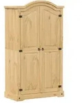 vidaXL Kleiderschrank Corona 102x52x186 cm Massivholz Kiefer