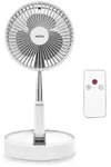 Akku-Ventilator Kabellos Ger&auml;uschlos USB WEISS Faltbar & Teleskopst&auml;nder