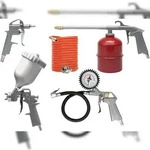 TRIZERATOP 5-teiliges Lackier- und Druckluftpistolen-Set mit Oberbeh&auml;lter