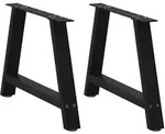 vidaXL Couchtischbeine A-Form 2 Stk. Schwarz 60x(42-43) cm Stahl
