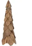 vidaXL Weihnachtsbaum mit St&auml;nder Braun 80 cm Massivholz Teak