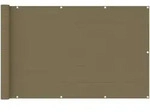 vidaXL Balkon-Sichtschutz Taupe 120x400 cm HDPE