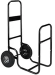 Relaxdays Kaminholzwagen, Brennholzwagen aus Stahl, mit 2 Luftreifen, bis 60 kg,