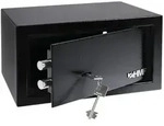 HMF 49217-02 Safe Tresor mit Schl&uuml;ssel, M&ouml;beltresor | 31 x 17 x 25 cm | Schwarz