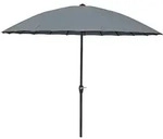 DELUKE Sonnenschirm EDDI mit 24 Streben Anthrazit Polyester Gartenschirm Balkonschirm