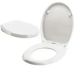 eVendix WC-Sitz Duroplast Toilettendeckel mit Absenkautomatik- Easy Fix Clip...