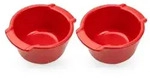 PEUGEOT 2er Set Mini Auflaufform APPOLIA 11cm Rot Keramik Ofenfest Dessertform