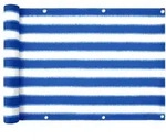 KARAT Balkonsichtschutz 90 x 500 cm / blau-wei&szlig; gestreift