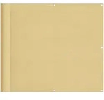 vidaXL Balkon-Sichtschutz Sandfarben 90x500 cm 100% Polyester-Oxford