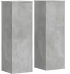 vidaXL Pflanzenst&auml;nder 2 Stk. Betongrau 33x33x100 cm Holzwerkstoff